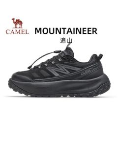 CAMEL Women's Sports Shoes - Thick Cushioned Shock-Absorbing Casual Running Shoes K25CX4Q4050 Black/Castle Gray 36