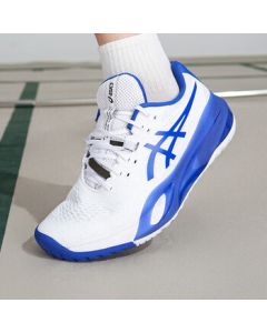 ASICS Men's All-Season Tennis Shoes 1041A481-101 44.5 White/Blue