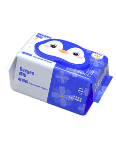 Deyou Flushable Wet Wipes with Calendula - 80 Sheets, Gentle and Skin-Friendly Cleansing Wipes for Toilet Use, Dissolvable