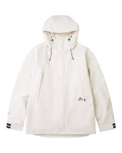 Pelliot [Cheng Yi Same Style] Mountain & Sea Hard Shell Jacket for Men & Women, 3-in-1 Windproof Spring/Autumn Coat 12240128 White M
