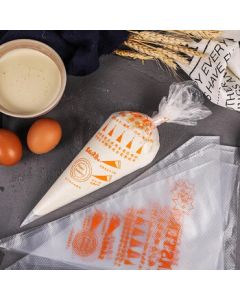 Yigang Disposable Transparent Piping Bags for Baking, Extra Thick Large Size, Pack of 100