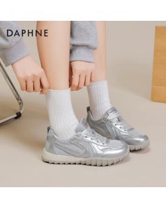 Daphne Silver German Training Shoes Women's 2025 Spring Soft-Sole Ballet Casual Sneakers - Silver, Size 35