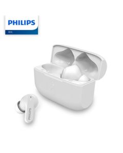 PHILIPS True Wireless Bluetooth Earbuds with Call Noise Cancellation, Smart Touch Control, Bluetooth 5.2, Compatible with Apple, Huawei, Xiaomi, and Android Phones - TAT3256 White