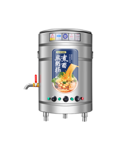 BIYE Commercial Electric Noodle Cooking Pot, Energy-Saving Insulated Soup Noodle Stove, Stainless Steel Spicy Hot Pot, Soup & Congee Stove [50 Model/100L Standard Electric Heating Type 9KW]