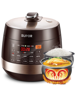 SUPOR (SUPOR) 5L Fully Automatic Smart Programmable Electric Pressure Cooker with Touch Panel, Home Use Soup Cooking Pot, Ball Pot Inner Pot SY-50YC9001Q Rice Cooker Pressure Cooker for 4-6 People