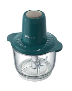 Bear Electric Meat Grinder, 2L Glass Multi-functional Chopper for Meat, Vegetables, and Garlic with 3 Blades, QSJ-C03U7