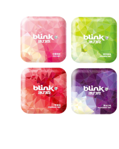 Blink Fruit Powder Mint Candy - Strawberry Peach Blackcurrant Green Apple Flavor 60g Gift Box, Mid-Autumn Festival Gift, Wedding Candy