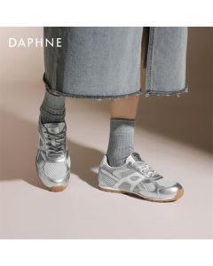 Daphne Women's Training Shoes in Silver, Spring New Mesh Soft-Sole Casual Sneakers 4025101080, Silver, Size 35