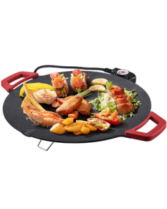 KONKA Electric Grill Pan, Multi-functional Indoor BBQ Grill with Large Capacity and High Power, Low Oil and Smoke Non-Stick Roasting Machine KDKP-1020-W