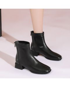 Daphne [Sophisticated Elegance] Women's Ankle Boots, Autumn Fashion Boots, French Nude Boots, Fashion Boots, Black, Size 37