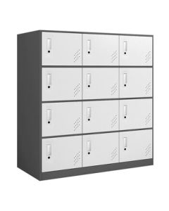 XinJing Colorful Locker Storage Cabinet Employee Locker Metal Cabinet with Lock Shoe Locker Book Locker 12-Door (Color Optional)