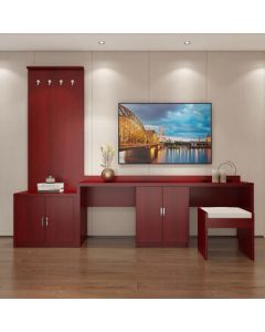 Keye Hotel Bed Furniture Guest Room Single Bed with Matching TV Cabinet