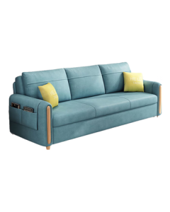 Zhongwei Sofa Bed Simple Tech Fabric Straight Sofa for Clothing Stores, Home, Office Use, Foldable Bed 2m