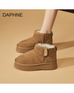 DAPHNE Plush Snow Boots 2025 Autumn New Fashion Ankle Boots, Thickened Warm Women's Boots, Platform Casual Boots