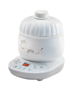 Bear Electric Stew Pot, Bird's Nest Steamer, Electric Ceramic Pot, Ceramic Water-Bath Steamer, 0.6L Mini Porridge Cooker, Home Baby Food Cooker, Small Stew Pot DDZ-B06R1