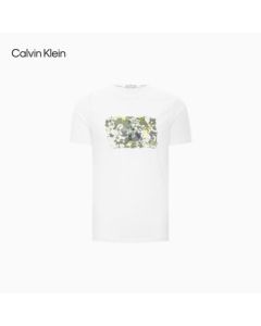 Calvin Klein Jeans Summer Men's Casual Round Neck ck Colorful Overlapping Letter Print Short-Sleeve T-Shirt J320572
