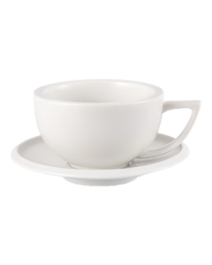 MHW-3BOMBER Bomber Sawada Cup Ceramic Coffee Cup with Saucer Set - Professional Latte Art Cup with Embossed Design