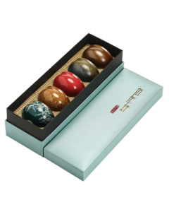 SUSHI CERAMICS Kung Fu Tea Cup Set of 5 Ceramic Individual Cups Master Cups Large Retro Tea Tasting Cups J0312 Mid-Autumn Festival Gift