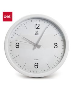 deli Wall Clock, Minimalist and Stylish Living Room Wall Clock, Bedroom Quartz Round Clock, 37cm 9006S-WH