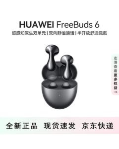 Huawei FreeBuds 6 Yuezhang Earbuds, Semi-Open Earbuds with Two-Way Quiet Call, Translation Support, Waterdrop Design, Starry Sky Black [Includes Cleaning Kit]