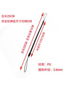 Fenggetu Retractable Spring Cord Counter Stylus Lanyard Pen Tether 25CM Anti-Loss Phone Spring Cord 10-Pack W58