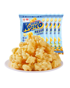 Panpan Corn Chicken Flavor Puffs, Puffed Snack for Kids, Non-Fried Office Snack, 55g*5 Packs