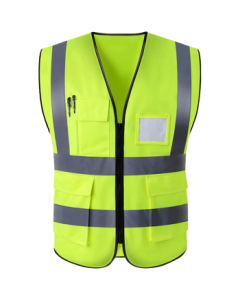 Cluny Reflective Vest with Multiple Pockets for Sanitation Work, Command, Emergency Rescue, and More (Sizes X-XXL)