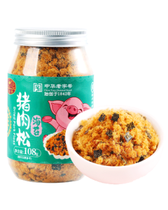 Golden Fragrance Premium Additive-Free Seaweed Pork Floss 108g - Children's Meal Topper, Meat Floss for Baking and Sushi Ingredients