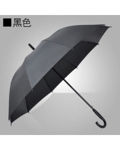 Paradise 193E Sun & Rain Umbrella with Large Straight Shaft, 10-Rib UV Protection, Auto-Dry, Business Long Handle Umbrella - Black (Black Coating, No Printing)