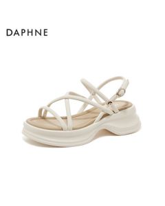 Daphne Platform Sandals for Women, Summer New Soft Sole Roman High-End Shoes 4024303284 Beige 36