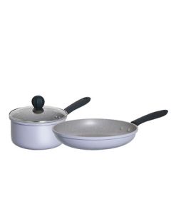 Cooker King (Exclusive for CRRC) Cookware Set (Marble Frying Pan 26cm + Marble Milk Pot 18cm)