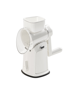 Suncha Vegetable Cutter, Hand-Cranked Multi-Function Kitchen Slicer with 5 Blades for Shredding and Slicing (White)