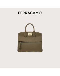 Ferragamo Women's Dark Olive Green Handbag 0779264 Gift for Girlfriend