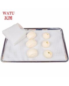 WATU Kitchen Tool Square Silicone Mat 40*60cm Steaming Bun Cloth Silicone Steamer Cloth 10-Pack