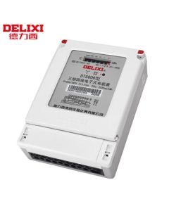 Delixi Electric Meter Three-Phase Four-Wire 380V Electronic Energy Meter DTS606 3×220/380V Class 1 3×1.5(6)A Current Transformer Type