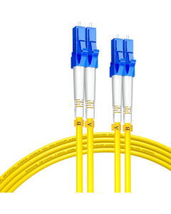 SAMSZ Fiber Optic Patch Cable, Telecom Grade LC-LC Single Mode Duplex, Low Smoke Zero Halogen Eco-Friendly Fiber Optic Cable, Transceiver Tail Fiber, 3m G1-LCLC03