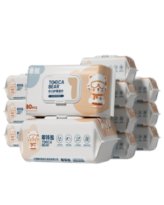 Duka Bear Baby Wipes 80 Sheets * 20 Packs Macaron Pearl Texture, Infant Hand & Mouth Wipes, Baby Wet Wipes for Kids