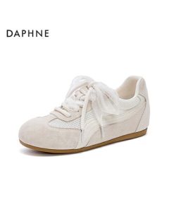 Daphne Thin-Sole Casual Shoes Summer New Mesh Trainer Versatile Women's 4025101606 Single Net Beige 36