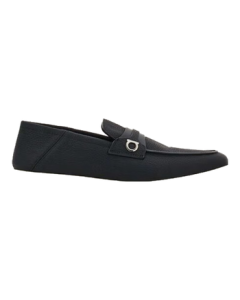 Ferragamo Men's Black Loafers 0768454_M _100/44 Gift for Boyfriend