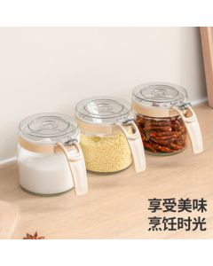 Xilong Glass Spice Jar Set with Rack (3-Piece)