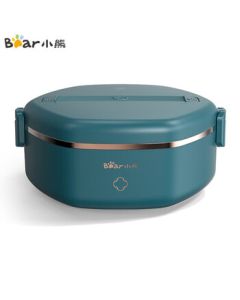 Bear Steaming Lunch Box Electric Heating Lunch Box 1.0L Self-Heating Lunch Box Non-Stick Inner Pot Insulated Lunch Box DFH-C10S1 Random Color Delivery
