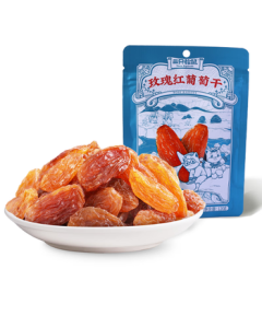 Three Squirrels Rose Red Raisins 120g/Bag - Preserved Fruit Dried Snacks Xinjiang Specialty
