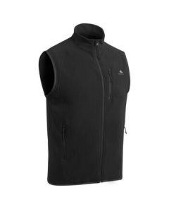 Decathlon Men's Autumn/Winter Vest MH120 Outdoor Warm Fleece Zip Vest Black 3XL 1406399