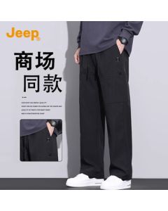 JEEP Men's Work Pants Loose Straight-Leg Parachute Pants 2025 Fall American Quick-Dry Sports Casual Trousers