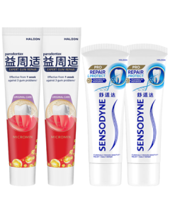 Sensodyne Professional Gum & Tooth Repair and Sensodyne Rapid Relief Toothpaste Set (90g*2 + 110g*2)