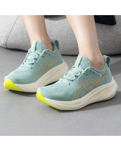 ASICS Women's All-Season Casual Neutral Running Shoes 1012B601-301 Grey Green/Yellow Size 39