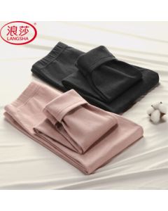 Langsha Seamless Thermal Underwear for Women, Thickened Fleece-Lined Leggings, Autumn Thin Velvet Inner Wear, Tight-Fitting Large Size Lined Pants, Cotton-Blend Long Johns