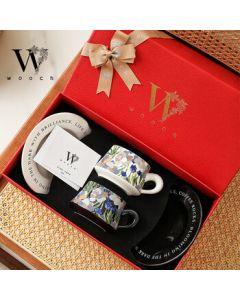 WOOCH Wedding Gift for Couples - Coffee Mug Set for Newlyweds, Housewarming Gift for Bride and Groom, Couple Mugs [Mid-Autumn Festival Gift]
