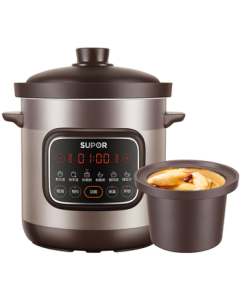 SUPOR Fast Stew Electric Casserole, Electric Clay Pot, Steaming Pot, Soup Pot, Purple Clay Pot, Bird's Nest Steamer, Congee Maker, Multi-Function Pot DG50YC872