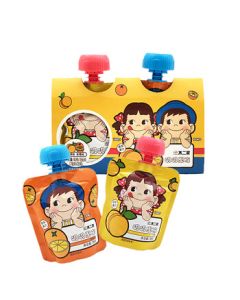 Fujiya Orange & Yellow Peach Flavored Jelly Drink 156g (1 Pair) Children's Gift Snack Jelly Treat